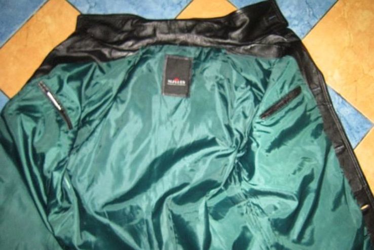 Большая кожаная мужская куртка М.FLUES. Германия. Лот 537, фото №7