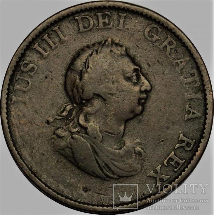 Англия 1/2 пенни 1799 год, фото №2