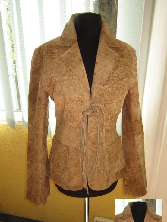  Стильная женская кожаная куртка-пиджак EDC by ESPRIT. США. Лот 567, фото №2