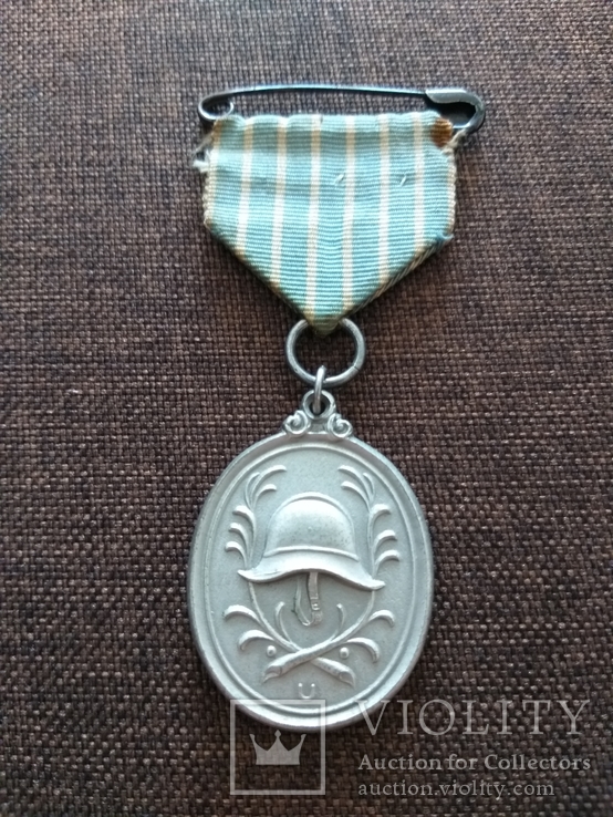 Медаль «За 25 лет в службы в пожарной команде». Выпуск 1918-1936 гг. Бавария, Германия., фото №2