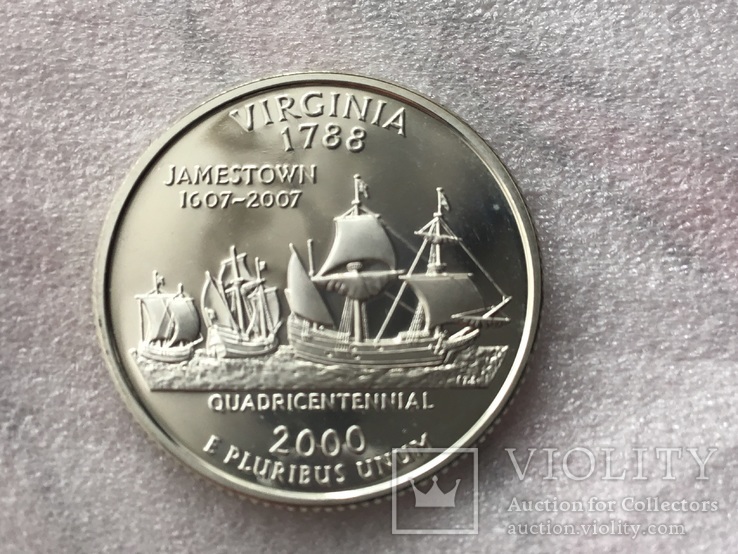 25 центов сша 2000 г. Серебро, фото №2