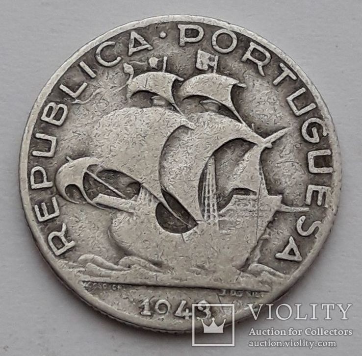 Монета Португалии 1943 г., фото №2