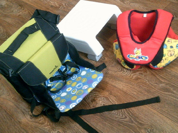 Munchkin travel booster стульчик рюкзак + жилет для купания, photo number 10