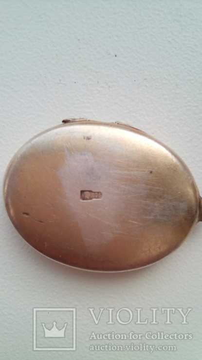 Дореволюционный серебряный кулон в позолоте, фото №10