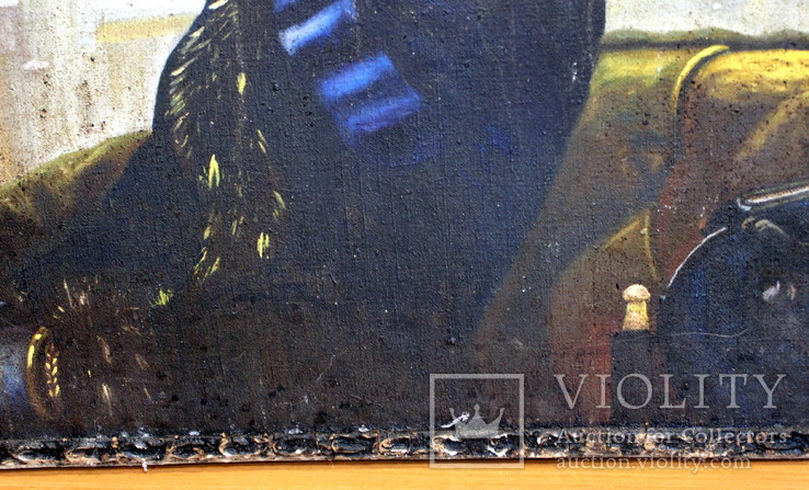  Картина "Незнакомка"-(копия) Без рамы--холст-масло-Нужна реставрация, фото №10