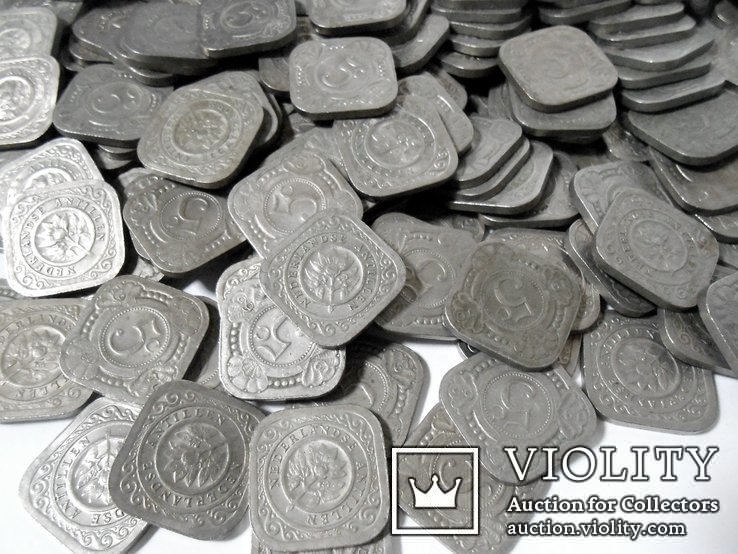 50 шт Монет Голландских Антилов 5центов 1960е, фото №7
