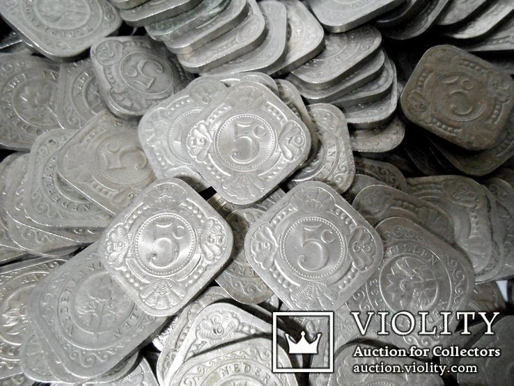 50 шт Монет Голландских Антилов 5центов 1960е, фото №11