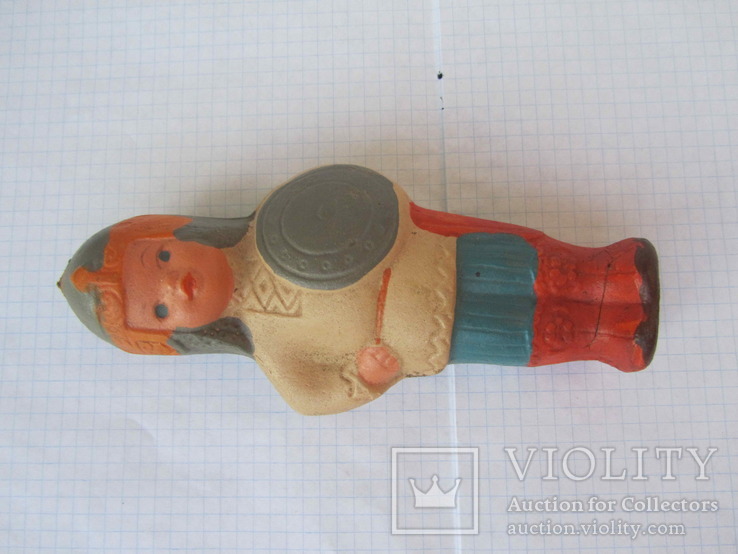 Резиновая игрушка СССР мальчик богатырь воин, фото №10