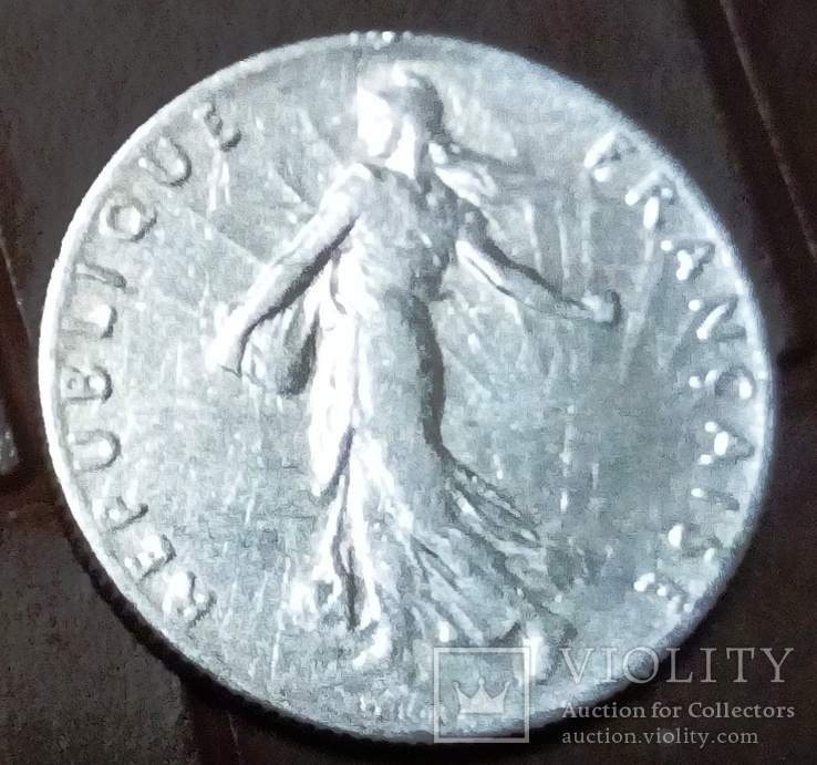 50 сантимів 1917 Франція /срібло 835 / 2.5 гр - анц., фото №2