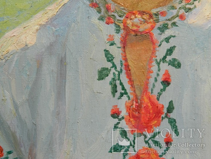 Картина Портрет Украинки, холст, масло. Размер 73 х 58 см.., фото №9