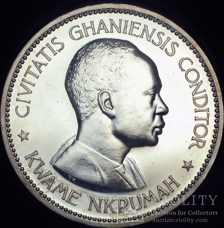 Гана 10 шиллингов 1958 пруф серебро 28.28 грамм