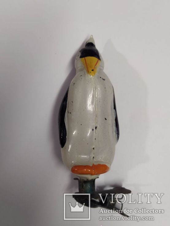 Ёлочная игрушка пингвин на прищепке, фото №3