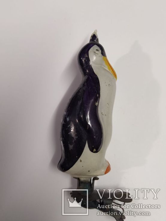 Ёлочная игрушка пингвин на прищепке, фото №4
