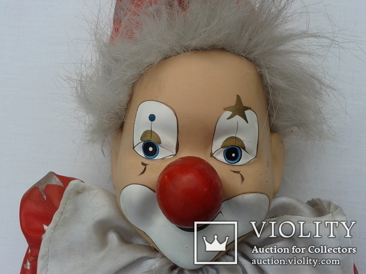 Кукла -  Клоун с фарфоровой головой. Лот N - 2. Высота = 80 см., фото №4