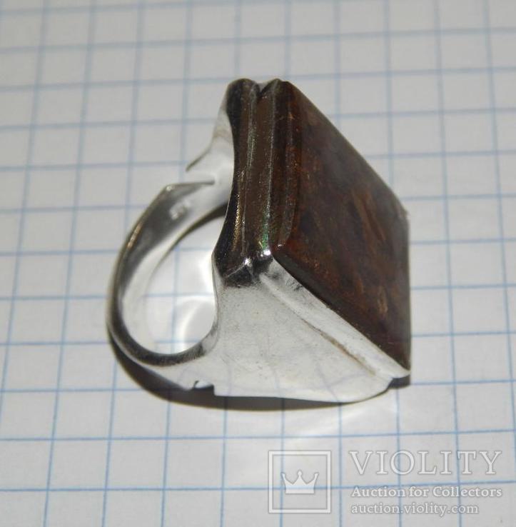 Кольцо бронзит перстень унисекс, фото №9