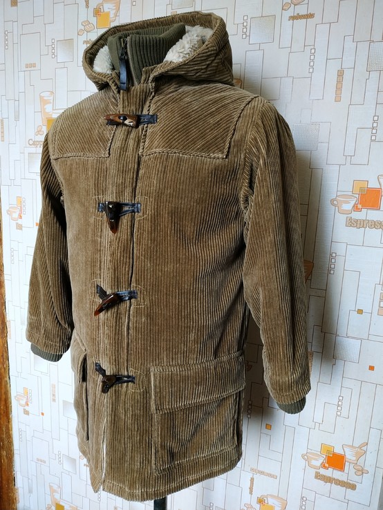 Куртка теплая. Пальто H&amp;M вельвет мех на рост 146(10-11 лет), фото №3