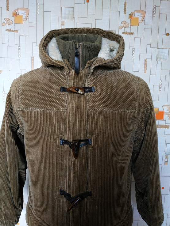 Куртка теплая. Пальто H&amp;M вельвет мех на рост 146(10-11 лет), фото №4