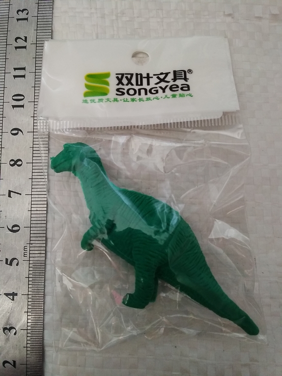 Ластик динозавр 7,5 см (ЛОТ 1 ШТ), фото №2