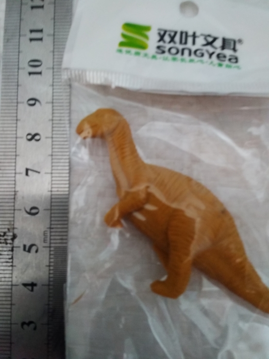 Ластик динозавр 7,5 см (ЛОТ 1 ШТ), фото №3