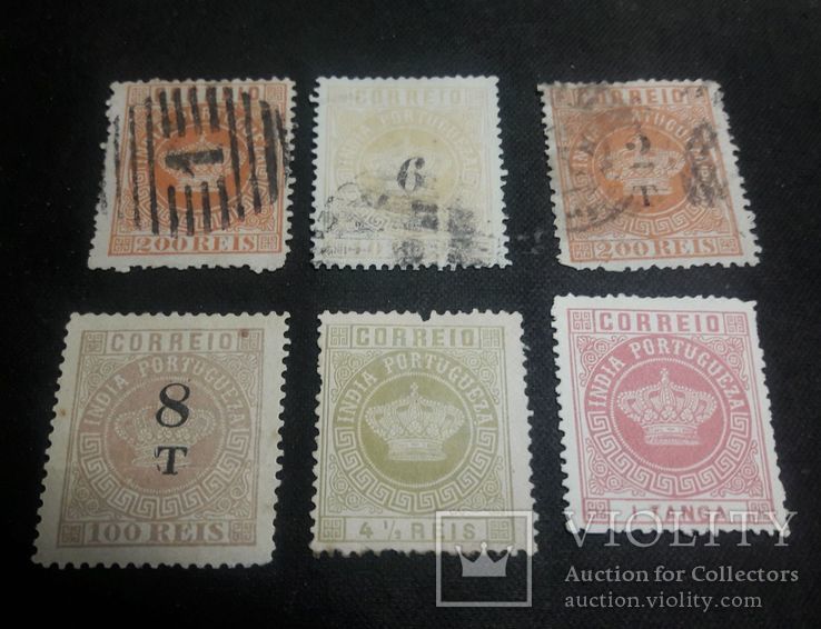 Старинные марки Португальской Индии 1870-х- 1880-х гг., фото №2