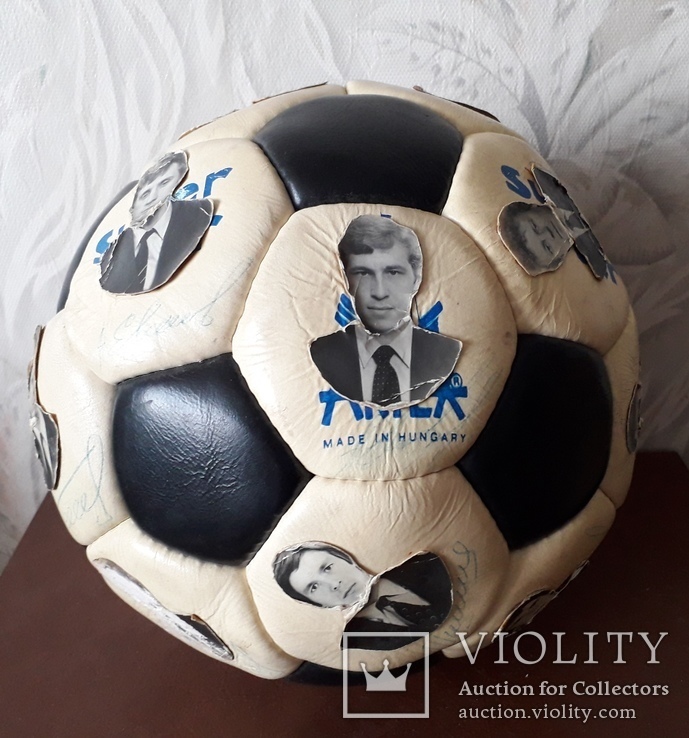 Футбольный Мяч с Фото и Автографами , ДИНАМО - КИЕВ 1985 год, фото №6