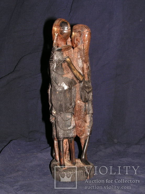 Деревянная фигурка " Семья Массаи" , 60-е, Кения., фото №4