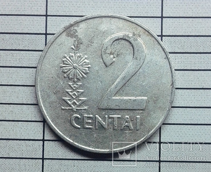 Литва 2 цента 1991