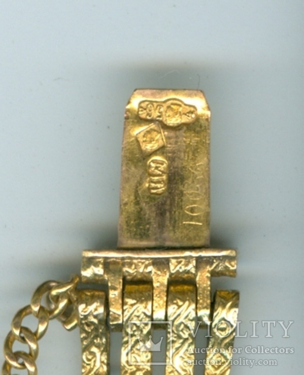 Браслет-Российская империя 56 проба золота, фото №3