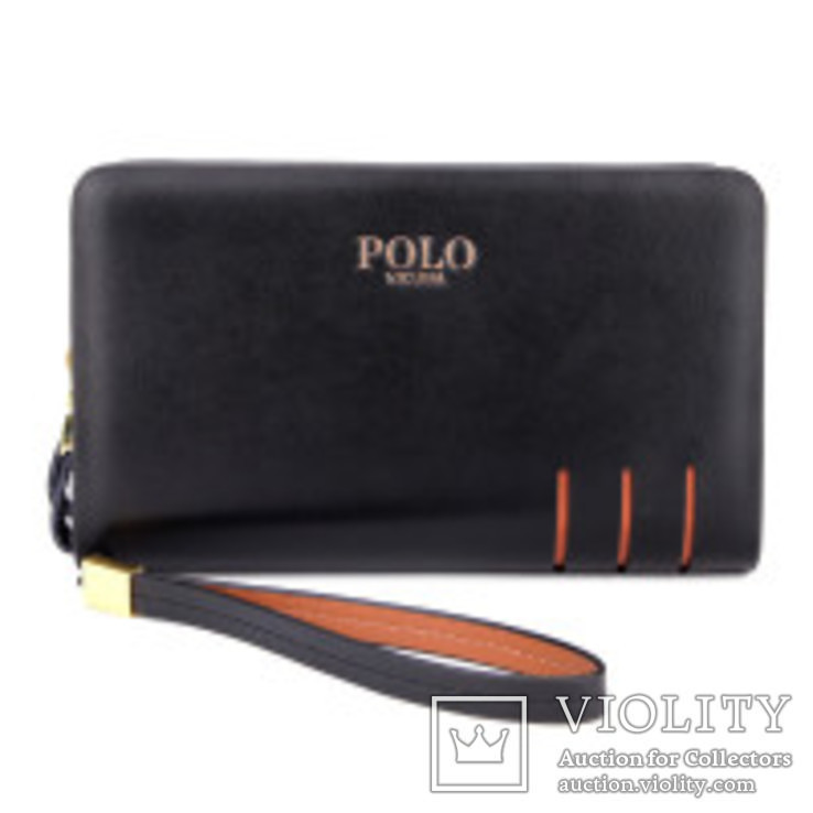 Мужской клатч Polo Vicuna Purse Черный, фото №2