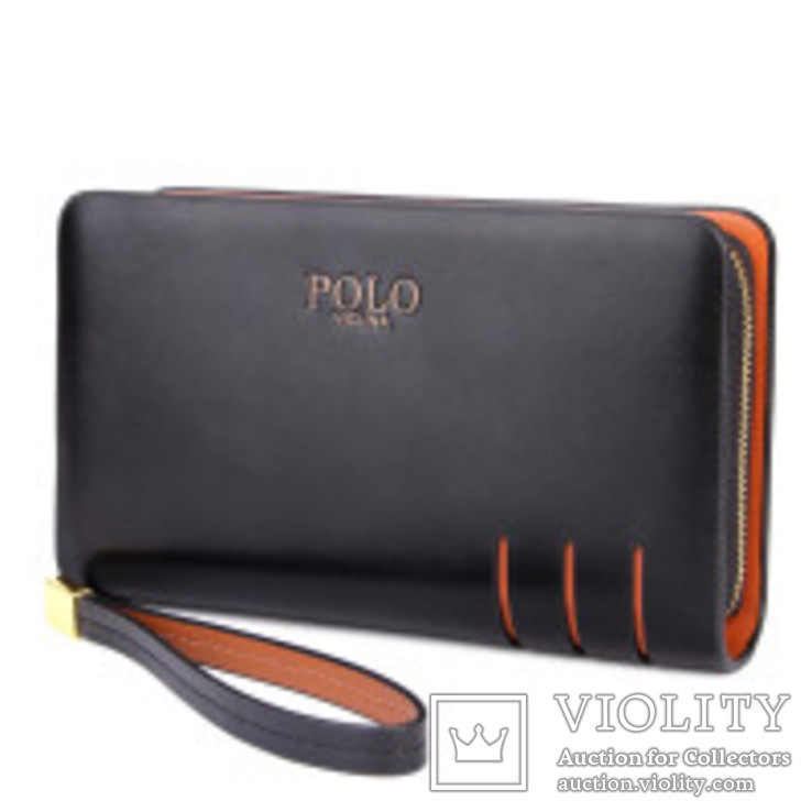 Мужской клатч Polo Vicuna Purse Черный, фото №3