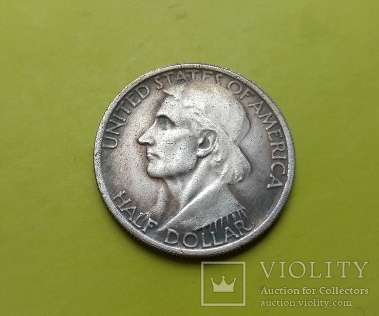 50 центов США 1/2 доллара Даниель Бун 1938 г (США) копия, фото №3