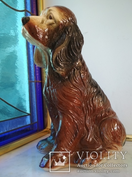 Собака щенок сеттер большая коллекционная копилка 31 см, фото №2