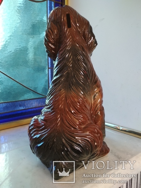 Собака щенок сеттер большая коллекционная копилка 31 см, фото №10