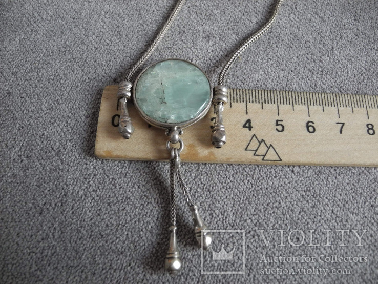 Серебряная цепочка с подвеской (серебро 925 пр, вес 20 гр), фото №3