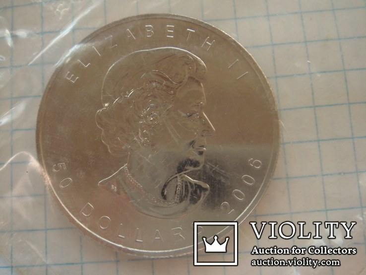 Канада 50 долларов 2006г унция, палладий, запечатка., фото №2