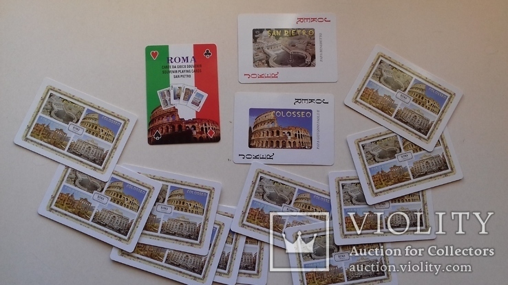 Карты игральные сувенирные РИМ ROMA Италия 54л, фото №9
