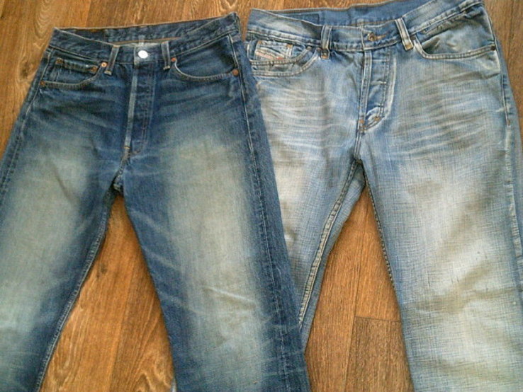 Levis + Diesel - фирменные джинсы L32, фото №3