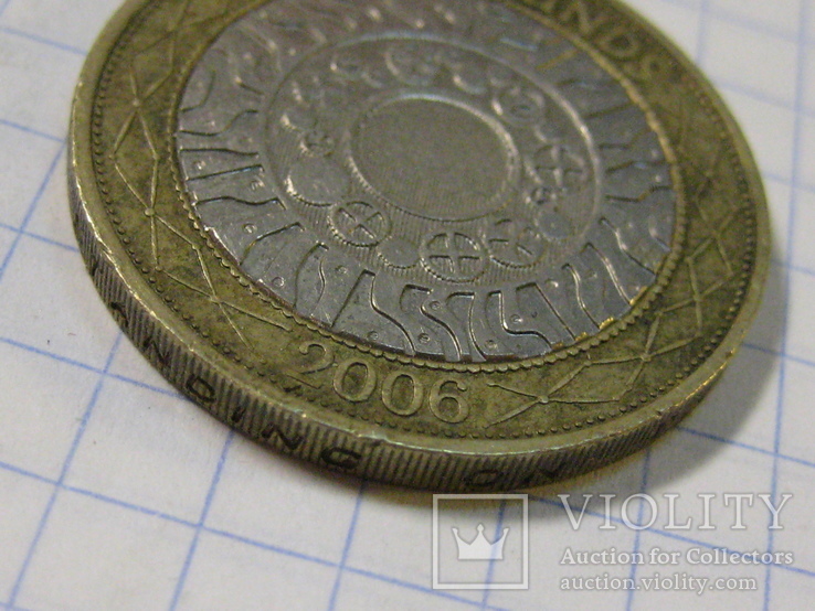 Великобритания 2 фунта, 2006 г., фото №8