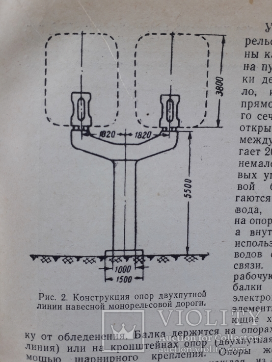 1965 г. Монорельсовые дороги. Поезда над городом., фото №8