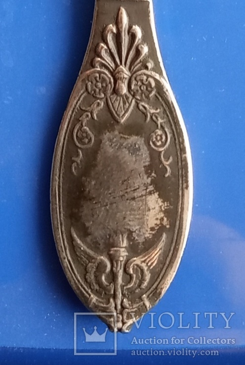 Срібна ложка з єврейськими написом, фото №5