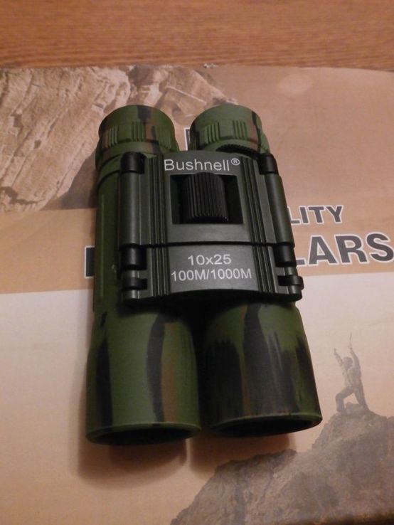 Бинокль Bushnell 2675-ГЕна 10х25 для походов,охоты,рыбалки с чехлом, photo number 4