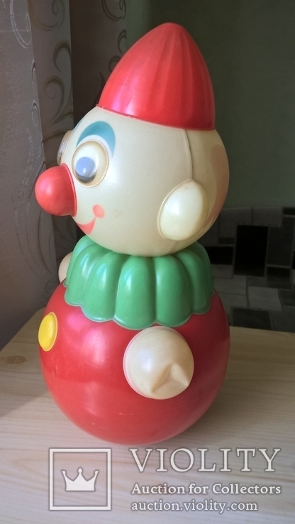 Неваляшка Клоун Детская игрушка Целлулоид СССР, фото №5