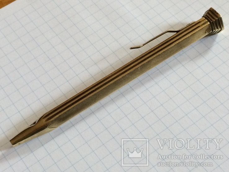 Старинный золотой механический карандаш золото 585 пробы