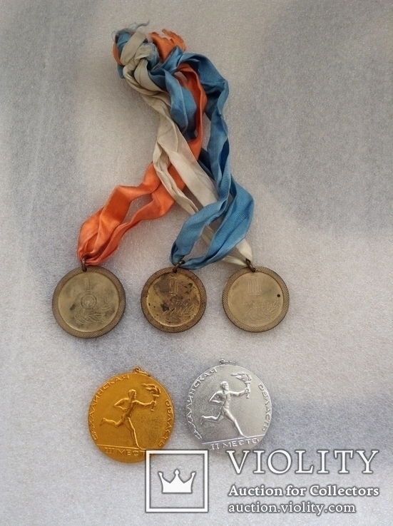 Спортивные медали 5 штук, фото №2
