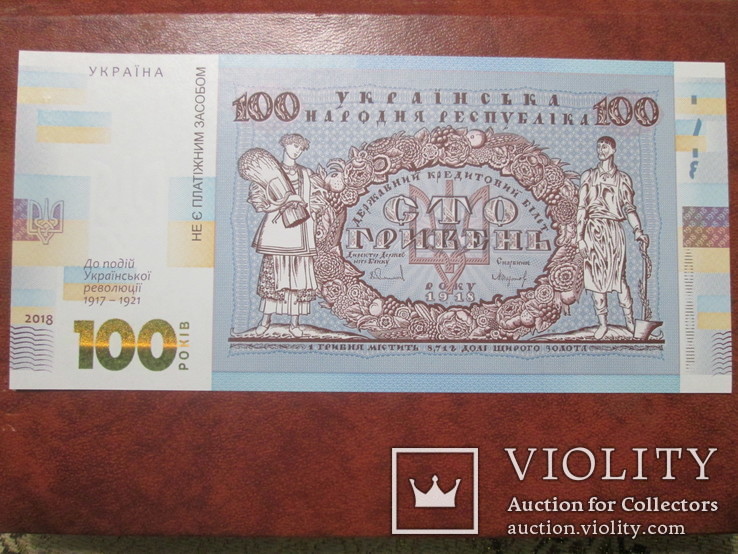 100 гривен 2018 год УНР (1), фото №2