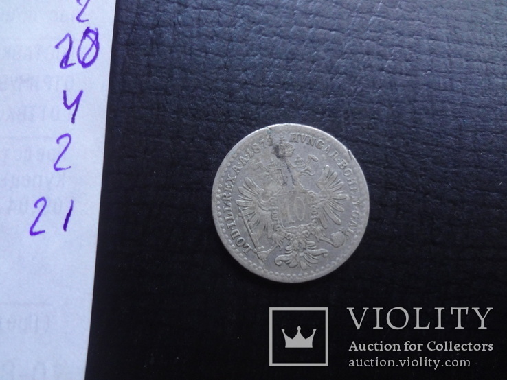 10 крейцеров 1872  Австро-Венгрия  серебро   ($4.2.21) ~, фото №5