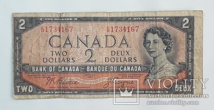 Канада 2 доллара 1954 год