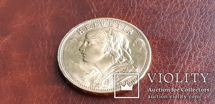 20 франков 1949 г. Швейцарская конфедерация, фото №7