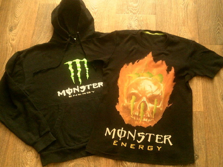 Monster energy - фирменная футболка+толстовка, фото №2