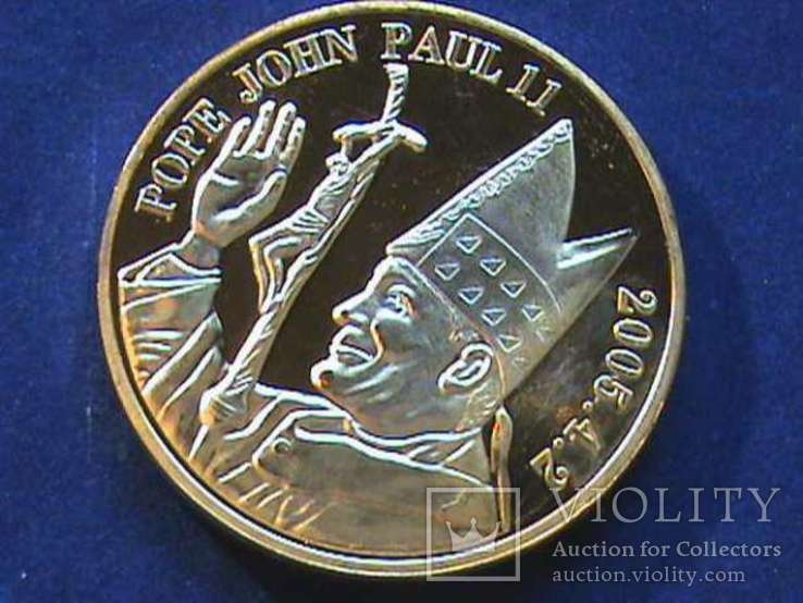 Папа Римский Pope John Paul II - жетон, фото №4
